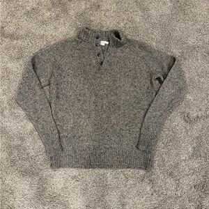 Peter Millar Green/Brown Speckled Turtleneck Sweater, quarter button